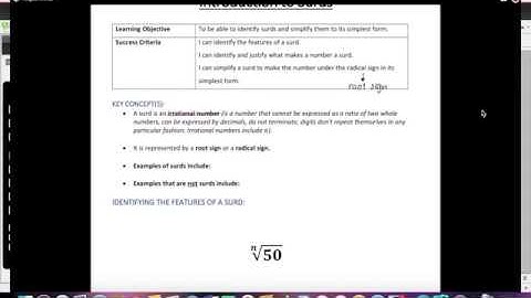 Introduction to Surds