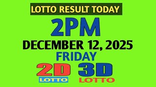 2pm Lotto Result Today Friday pcso 2d 3d swertres ez2 December 12 2025 