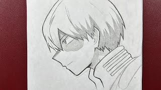 How to draw todoroki from my hero academia step-by-step | Easy to draw