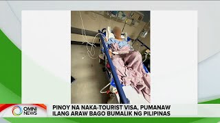Turistang Pinoy sa Canada, pumanaw ilang araw bago bumalik ng Pilipinas I OMNI News Filipino