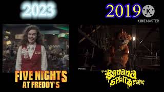 Five Nights At Freddys Movie Trailer Vs The Banana Splits Movie Trailer Comparison
