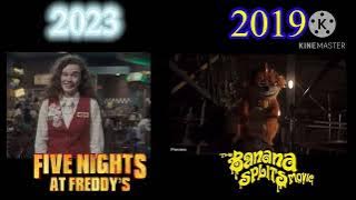 Five Nights At Freddy’s movie trailer vs The Banana Splits movie trailer (comparison)