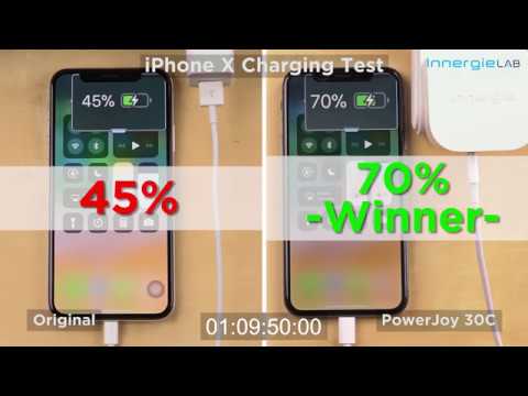【iPhone X快充實測】Innergie PowerJoy™30C和Apple原廠充電器比較(USB-C孔)