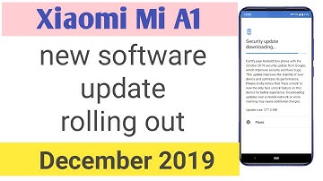 Mi A1 December 2019 new software update release