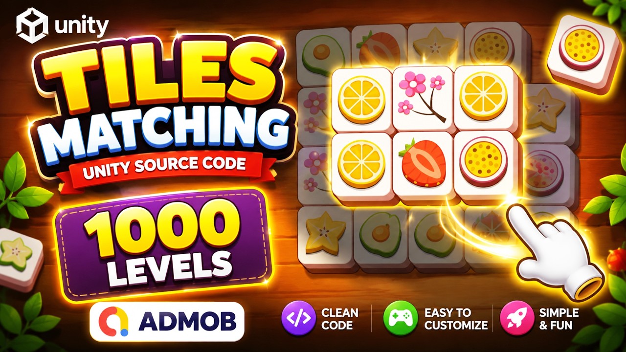 Tiles Matching - Unity Tile Connect Game | Unity Match 3 Game | Unity ...