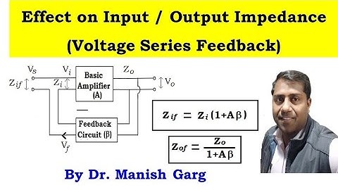 Effect on Input and Output Impedance | Feedback Amplifiers | Voltage Series Feedback | B.Sc. 3|  NET