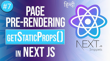 Next JS in Hindi #7 | Page Pre-Rendering | getStaticProps() in Next JS v13 | Inspect with Kartik