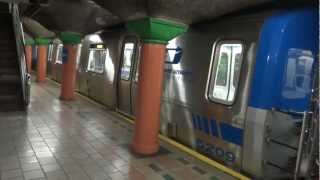 PATH Rail : Hoboken - bound PA-5 WTC - HOB Train Departing Newport
