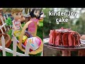 Miniature kinder joy cake  mini cake recipes  miniaturecooking malayalam  vistha channel