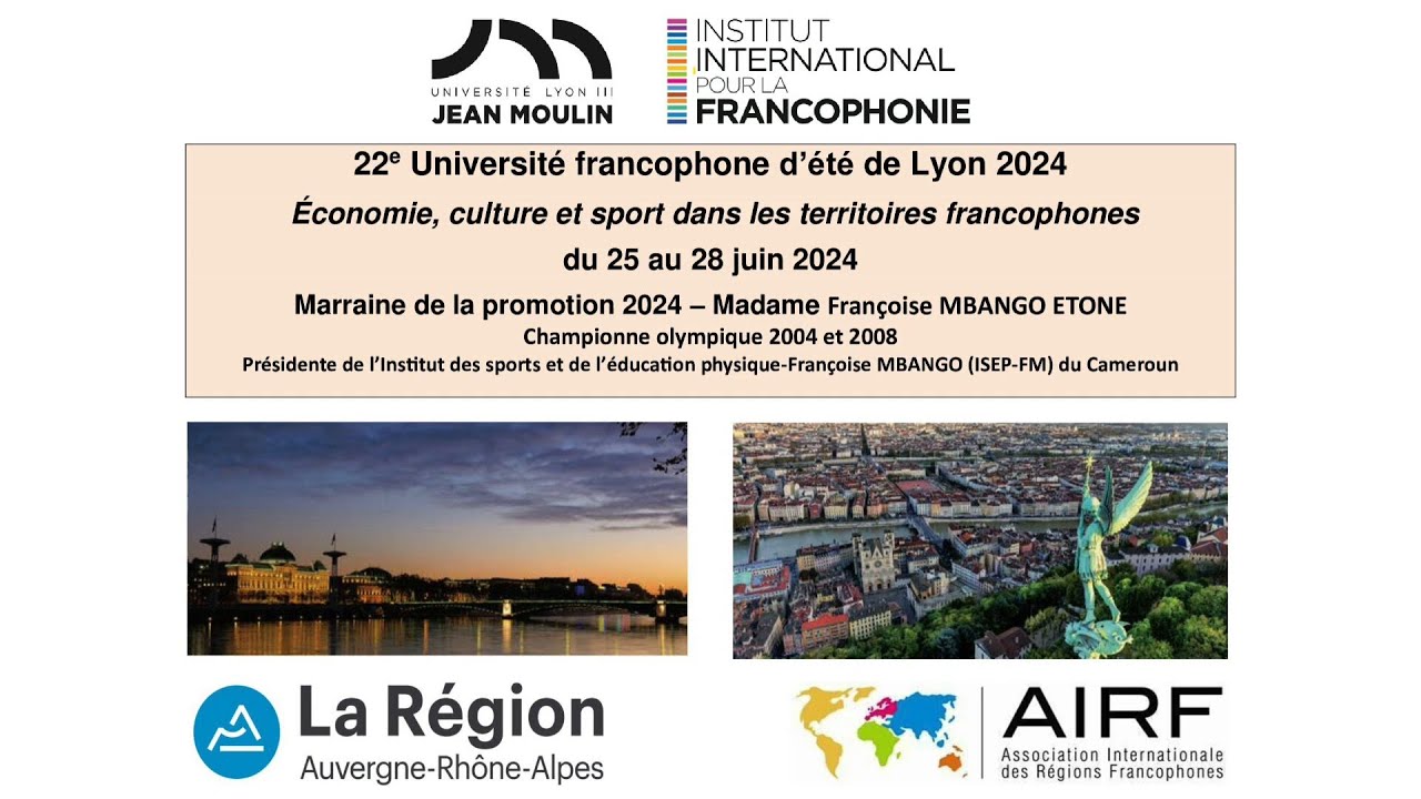 22e Université francophone d'été | Séance inaugurale