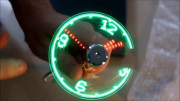 USB LED Clock Fan with Real Time Display Function