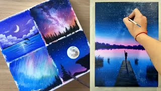 Painting Beautiful Scenery with Poster Colour | Acrylic Panting