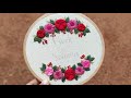 Beautiful embroidery floral hoop art  gossamer