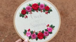 Beautiful Embroidery Floral Hoop Art ❤️ Gossamer