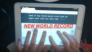 NEW Fastest Tablet Typing (WORLD RECORD)