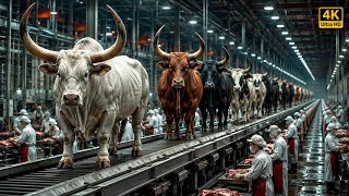 Inside a Modern Beef Processing Factory 😳 Full Cow to Steak Journey