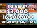 $3,000 in 4 Days 16.5M Power - I Give Up - [ Power Up ] GEM SPENDING Saints Halo | Rise of Kingdoms