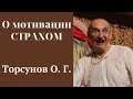 О мотивации СТРАХОМ. Торсунов О. Г. лекции.