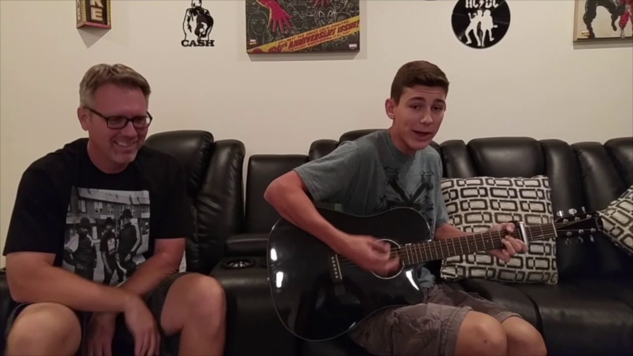 DAD AND SON RAP WITH GUITAR -  RAPPING DAD