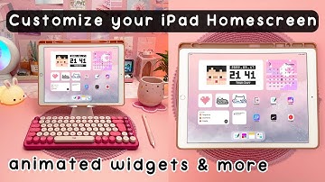 How to Customize your iPad Home Screen | Animated Widgets | iOS 15 Widgets ✨