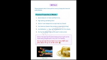 metal and non metal notes class 10 || pdf download link in description