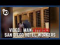 VIDEO: Man assaults two women working inside Pacific Beach Hotel