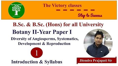 Introduction & Syllabus of Diversity of Angiosperms, Systematics, Development & Reproduction