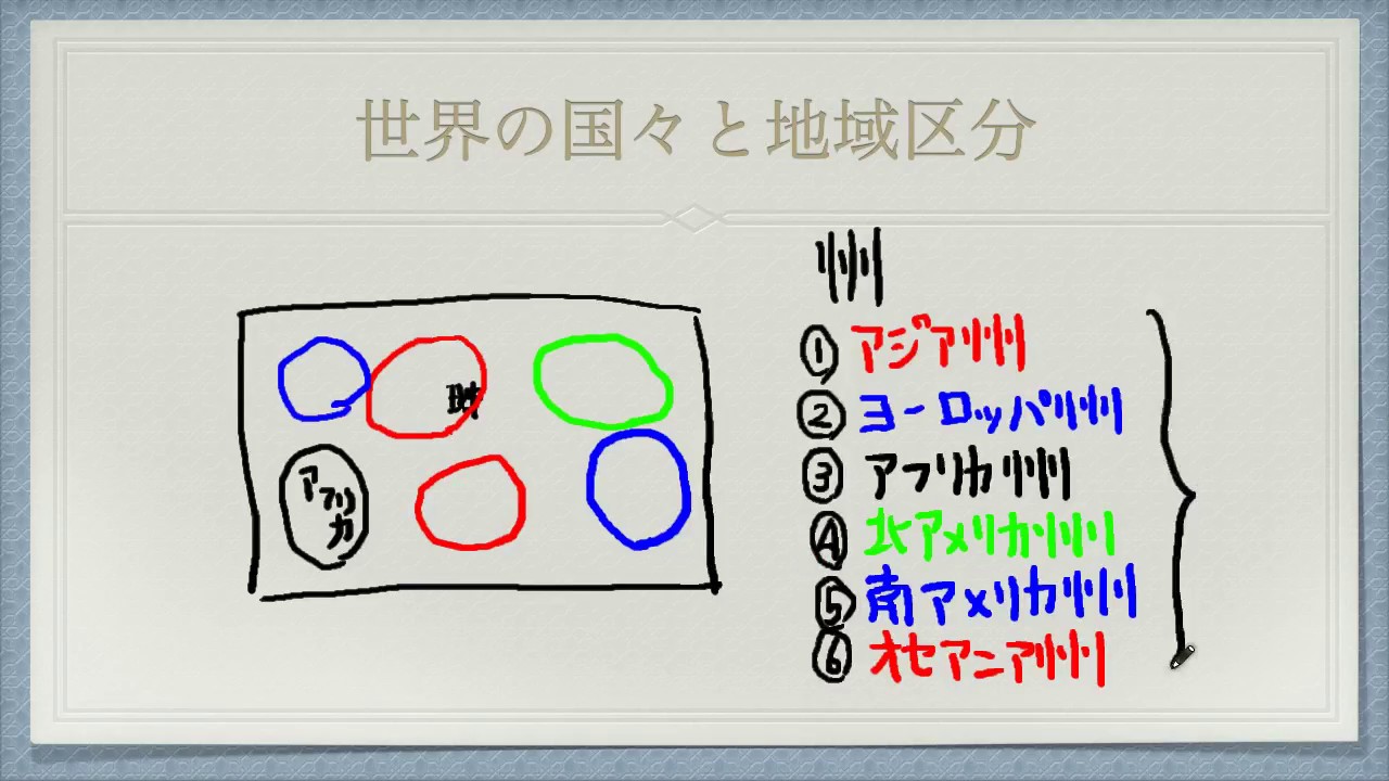 世界のすがた 世界の国々と地域区分 中学社会 Youtube