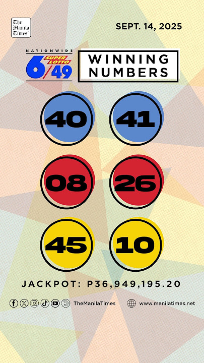 PCSO Lotto Results: P49M Ultra Lotto 6/58, Super Lotto 6/49, 3D, 2D | September 14, 2025