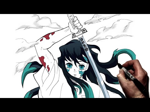 How To Draw Muichiro Tokito (Mist Hashira) | Step By Step | Demon