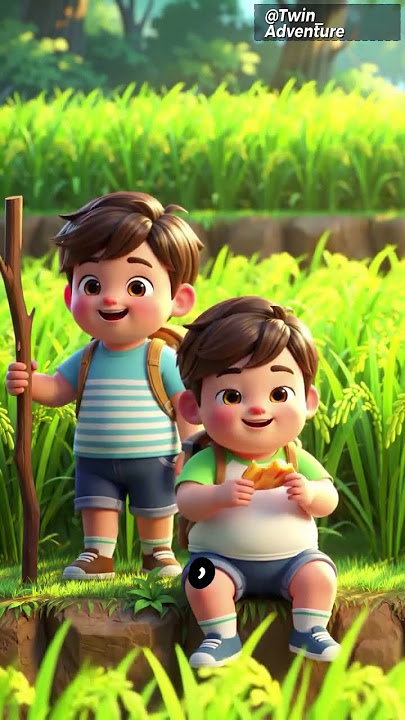 Jalan-jalan di sawah sambil makan singkong goreng #anak-anak #kartun #ytshorts #youtubeshorts
