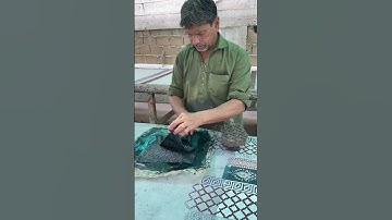 Setting up colours for block printing #textileprinting #handloom #blockprinting