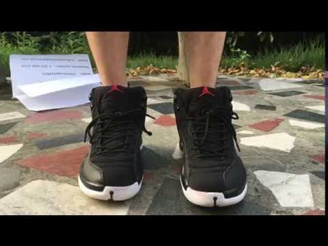 jordan 12 nylon on feet