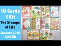 The Stamps of Life  | January 2020 Card Kit  | 10 Cards 1 Kit Tutorial