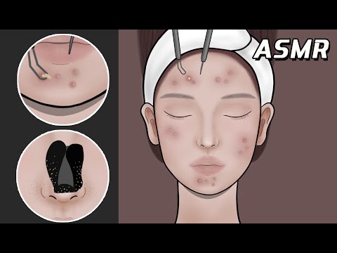 Skincare Stop Motion ASMR | Remove Makeup & Facial Treatment ❤ | Pop Pimples 【Meng's Stop Motion】