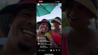 Austin and Catherine instagram live in Mami #acefamily