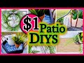 SIMPLE IDEAS to DIY & Decorate your Patio | MODERN Outdoor $1 DIYS | Dollar Tree