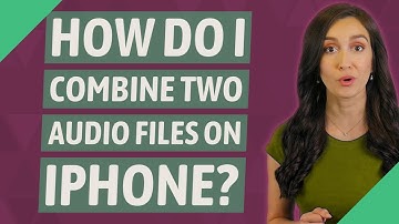 How do I combine two audio files on iPhone?