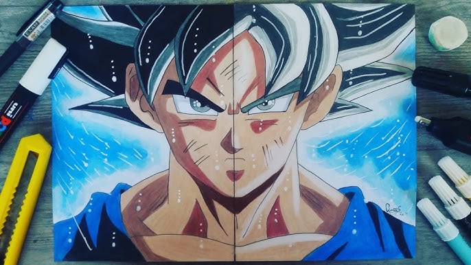 Goku e Vegeta Desenho a Lapis - Aprender a desenhar passo a passo