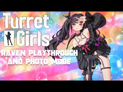 TURRETGIRLS Raven Playthrough and Photo Mode | 2 CUTE GIRLS vs an ALIEN INVASION