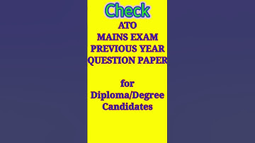 ATO MAINS PREVIOUS YEAR QUESTION #shorts #viral #trending #ossc #job