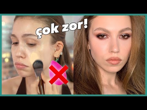 MAKEUP ARTIST GİBİ MAKYAJ YAPMAK💄 ( SÜNGER YOK ) FOLLOWING NIKKI MAKEUP