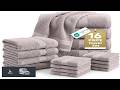 LANE LINEN 100% Ring Spun Cotton Bathroom Towel Set 16 Piece