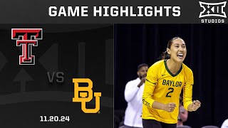 Texas Tech vs. Baylor Women's Volleyball Highlights (11.20.24) | 2024 Big 12 Volleyball