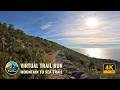 FLOW TO THE COAST: STEEP CLIMBS & RIDGE VIEWS | 4K VIRTUAL TREADMILL RUN