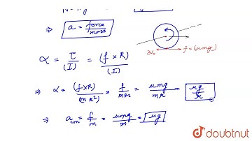 A ring of mass `m` and radius `R` is placed on a rough horizontal surface (co-efficient of fri