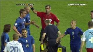 طرد الاسطورة زيدان في نهائي كأس العالم 2006 ( ايطاليا vs فرنسا ) [HD]