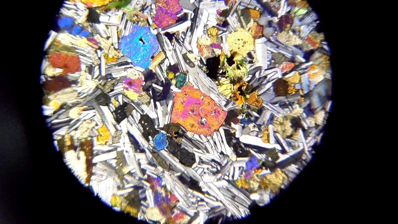 偏光顕微鏡観察 斑レイ岩 Youtube