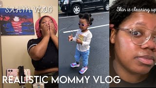 SAHM Vlog | Texlaxed Hair Update, Skin Is Get Clear, Homebody Vlog