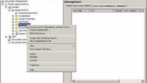 Create Active Directory Organizational Units and Group Policy Objects